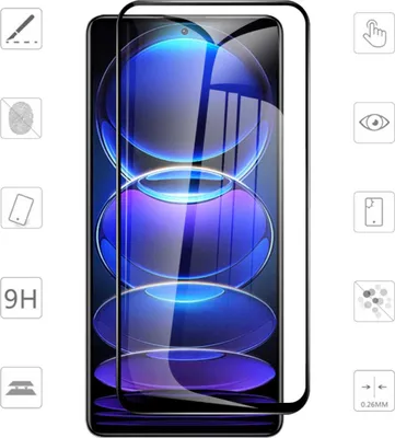 A screen protector is shown on top of a smartphone display.