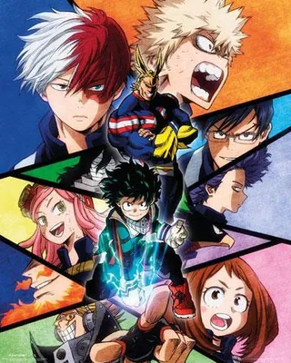 Image de My Hero Academia - Groupe - Affiche du film et de la série TV - Affiche - Dimensions : 40 x 50 cm