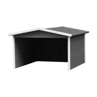 Produktbild von Geräumige Mährobotergarage Wilbur aus Fichtenholz, Außen 87x50x80 cm (BxHxT)