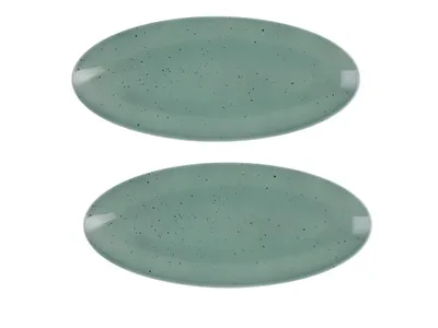 Produktbild von 2 x Coupplatte Servierplatte Petrol 43x19cm COUNTRY LIFE Seltmann Weiden COUP FINE DINING
