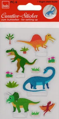 Produktbild von Creative-Sticker Aufkleber Aufstellsticker Dinosaurier