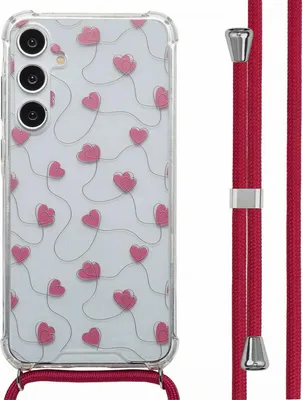 Produktbild von imoshion Design Hülle mit Band Samsung Galaxy A55 - Dusty Rose Connected Hearts