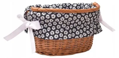 Produktbild von Culbags mini Flowers Fahrradkorb-Einlage Schwarz Weiß