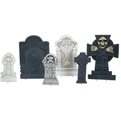 Produktbild von EUROPALMS Halloween Grabsteinset  Zoll Friedhof Zoll