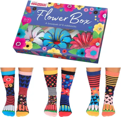 Produktbild von Flower Box Blumen Oddsocks Socken in 37-42 im 6er Set