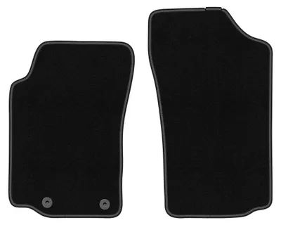 Produktbild von Velours-Fußmatten Vorne für Peugeot 306 1993-2001 (Cabrio) – 2-tlg, Schwarz, passgenau – Wielganizator BASIC