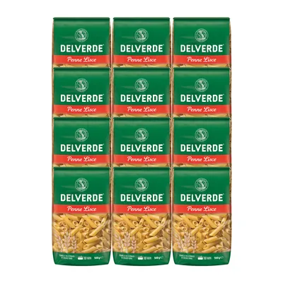 Produktbild von Delverde Penne Lisce Selezionata di Grano Duro Pasta 500g 12er Pack