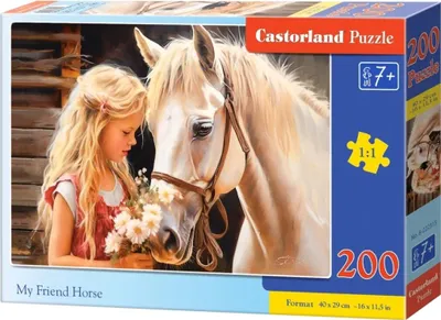 Zdjęcie produktu dla Puzzle 200 elementów Mój Przyjaciel Koń Castorland