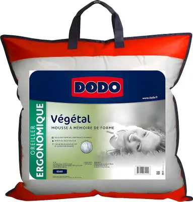 Produktbild von Ergonomisches Formgedächtniskissen DODO VEGETAL 60x60 cm