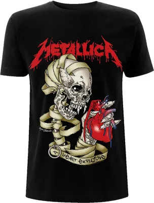 Image de Metallica - T-shirt "Heart Explosive" pour homme/femme unie RO249 (S) (Noir)