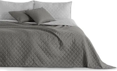 Produktbild von Famanu Sprei 200 x 220 cm anthrazit grau silber - beidseitig verwendbar