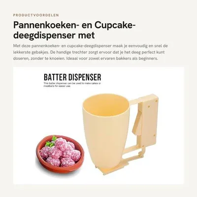 Produktbild von Pfannkuchen- und Cupcake-Teigspender mit Trichter