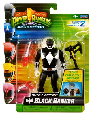Zdjęcie produktu dla Power Rangers Auto-Morphin Actionfigure Black Ranger, 4 lat(a), Wielobarwny, Plastik