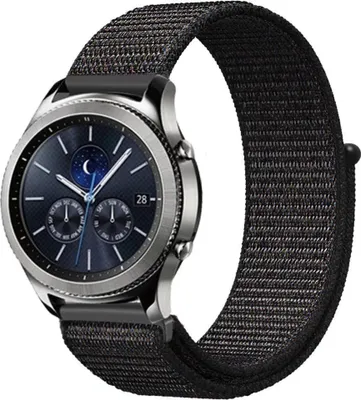 Produktbild von Strap-it Samsung Gear S3 Classic / Frontier Armband Nylon (Schwarz)