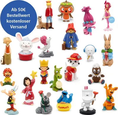 A collage of various children's toy figurines.
