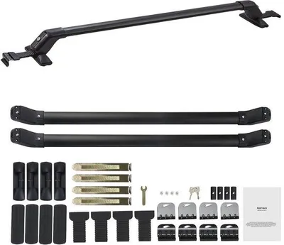 Produktbild von Universalen Dachträger, Aluminium, 70 kg Tragfähigkeit, für Fahrzeuge ohne Seitenstösser, verstellbar, mit Schrauben, für SUVs, Limousinen, LKW