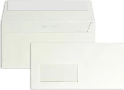 Produktbild von Briefumschläge Conqueror Texture DINlang 120g/qm HK Fenster VE=500 St. perlmutt