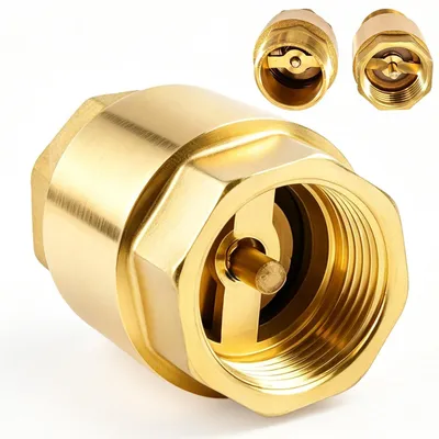 Immagine prodotto di Valvola di non ritorno in ottone - Valvola di non ritorno universale - Impermeabile - Con filettatura - Facile installazione - 1,9 cm (3/4 di pollice) - Valvola
