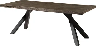 Produktbild von MASSIVMOEBEL24 Baumtisch Mango 220x100x76 grau lackiert / A-Gestell anthrazit matt FREEFORM 5