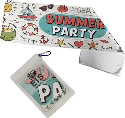 Produktbild von Sommer Doodles SUMMER PARTY Eishandtuch XL