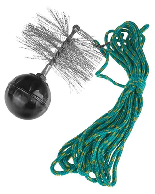 Immagine prodotto di Set-kit spazzacamino per la pulizia della canna fumaria da 150 mm con spazzola metallica, peso 1,3 kg e corda da 10 m