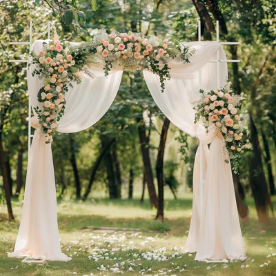 Image de Vrygle Arche de mariage en métal 236 cm, structure double, arche de jardin pour plantes grimpantes, décoration mariage et événements