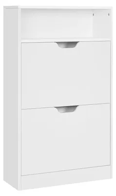 Obrázok produktu pre Skriňa na topánky s 2 dvierkami – úložný priestor na topánky – úsporný dizajn – 60 x 24 x 102 cm
