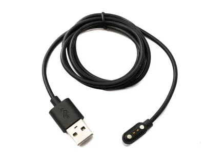 Produktbild von SYSTEM-S USB 2.0 Kabel 100 cm Ladekabel für Realme TechLife DIZO Watch2 in Schwarz