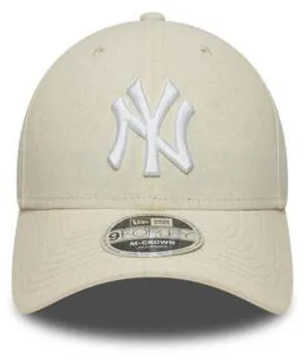 Imagen del producto de Gorra New Era MLB 9FORTY M-Crown de lino, color beige, equipo: New York Yankees