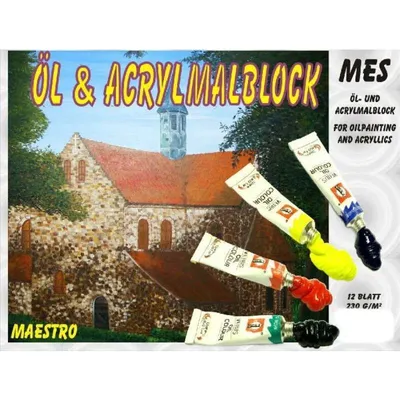 Produktbild von CMI Öl & Acryl- Malblock "KIN DE" 30 x 40 cm 230 g/m² 12 Bl