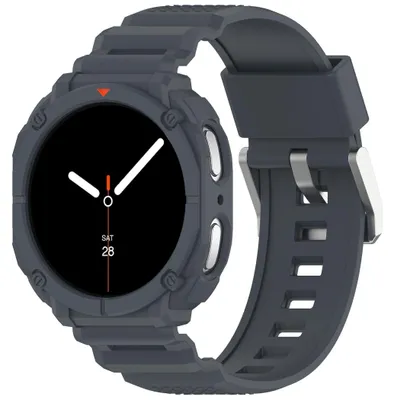 Image de Étui en TPU avec bracelet intégré pour Samsung Galaxy Watch 8 40 mm, 2 en 1, gris