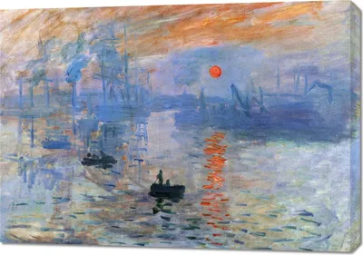Obrázok produktu pre Obraz 100 x 70 cm  Impresionizmus, Východ slnka, Monet Vintage do obývacej izby