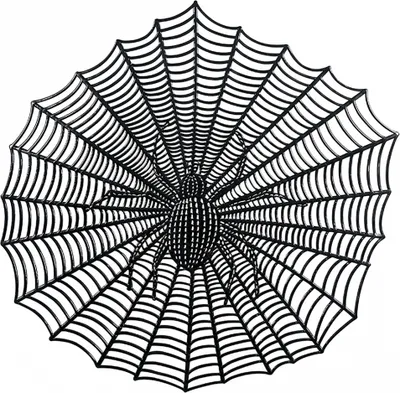 Produktbild von Spinne im Netz Tischset für Halloween & Gothic 38cm