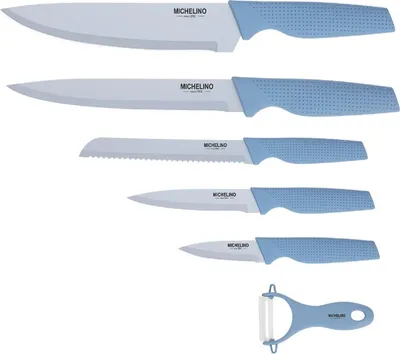 Obrázek produktu pro MICHELINO 6dílná sada nožů Sada nožů s loupačem Série Alythia Blue