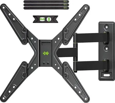 Immagine prodotto di Supporto a parete per TV Famanu, braccio lungo, girevole e inclinabile, compatibile con standard VESA fino a 400x400 mm, per televisori da 26 a 55 pollici