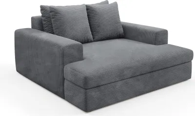 Produktbild von Comazzo - 2-Sitzer Sofa, 162x167x86h cm Dunkelgrau, Abnehmbare Kissen