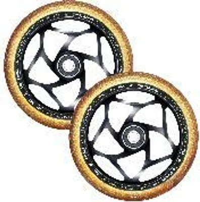 Image de Roues Trottinette - Blunt -Tri Bearing - Noir/Or - 120 mm x 30 mm - Curb Skateboards