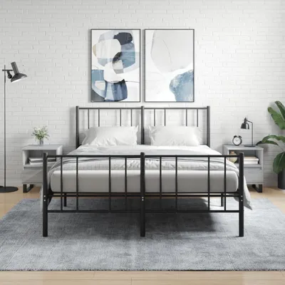 Produktbild von vidaXL Nachttische 2 Stk. Grau Sonoma 40x35x50 cm Holzwerkstoff