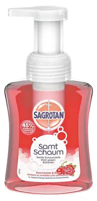 Obrázek produktu pro Pěnové mýdlo Sagrotan Velvet Cherry Blossom and Rose 250 ml balení po 6 kusech