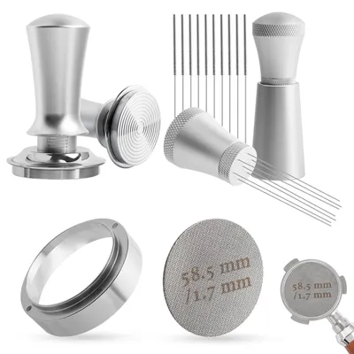 Espresso-Set 58mm: Tamper, WDT, Trichter & Puck-Sieb