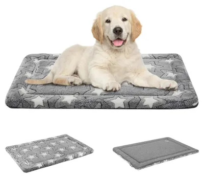 Image de Lit pour chien, réversible, lavable, gris, 76 x 51 cm