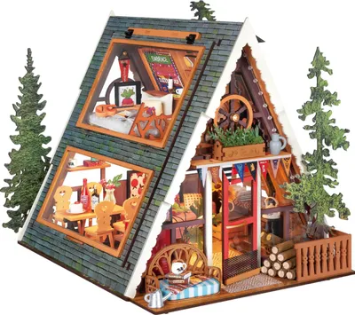 Produktbild von Rolife 3D-Holz-Puzzle DIY 'A-Frame-Hütte'