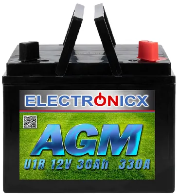 Obrázok produktu pre Electronicx Garten Edition AGM Batéria 30Ah 12V 330A ▶ Rasový traktor záhradný traktor kosačka - bezúdržbová cyklická odolná voči otrasom