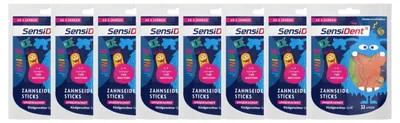 Produktbild von 8 x Zahnseide-Sticks für Kinder, unwachsert