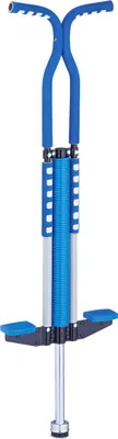 Produktbild von Relaxdays Pogo Stick, für Kinder, Springstock bis 60 kg, gepolststert, Sprungstab outdoor, rutschfest, Edelstahl, blau