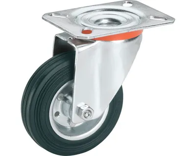 Produktbild von Tarrox Transport-Geräte-Lenkrolle, bis 70 kg, mit Platte, 100 x 128 x 30 mm
