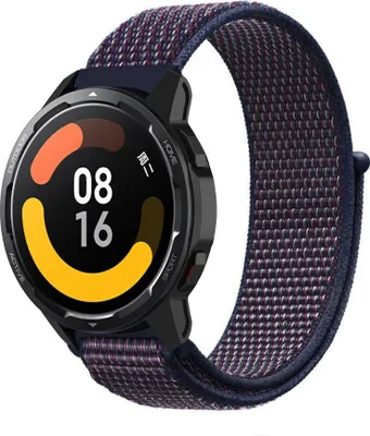 Produktbild von Strap-it Xiaomi Watch S1 Nylonarmband (Lila-Blau)