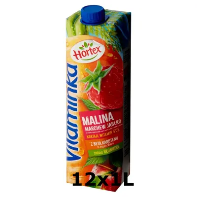 Obrázek produktu pro Napój jabłkowo-marchwiowo-malinowy Vitaminka 1L