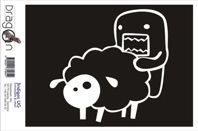 Produktbild von Aufkleber / Autoaufkleber - JDM / Die cut / Auto / OEM - domo with sheep - 210x200mm pink - Heckscheibe / Heckscheibenaufkleber