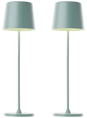 Produktbild von BRILLIANT LED-Akku-Tischleuchte Kaami, 2 W, 310 lm, 3000 K, eisberggrün, 2er Set